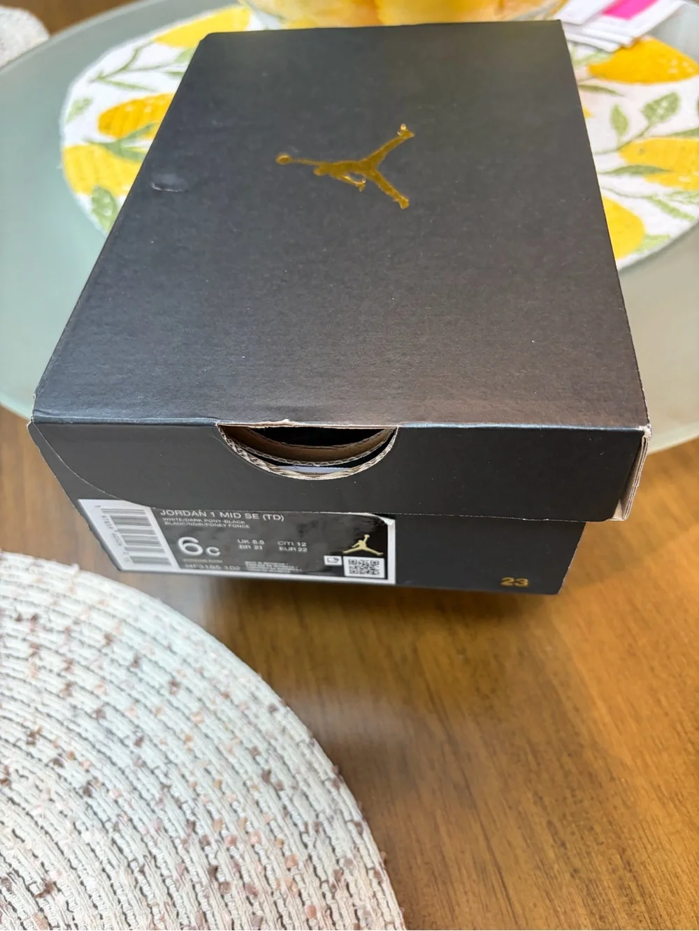Jordan Kids High-Top Sneakers in White, Black and Dark Pony NEW in BOX